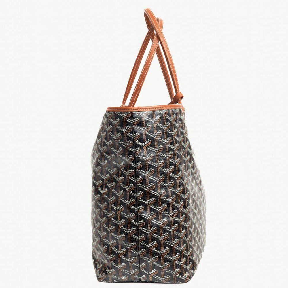 Goyard Saint Louis PM Black Goyardine Canvas Tote - Picture 3 of 11
